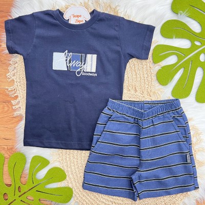 Conj. Camiseta Always Goodways e Bermuda - Marinho